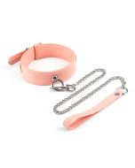 Pink Organosilicon Collar with Leash